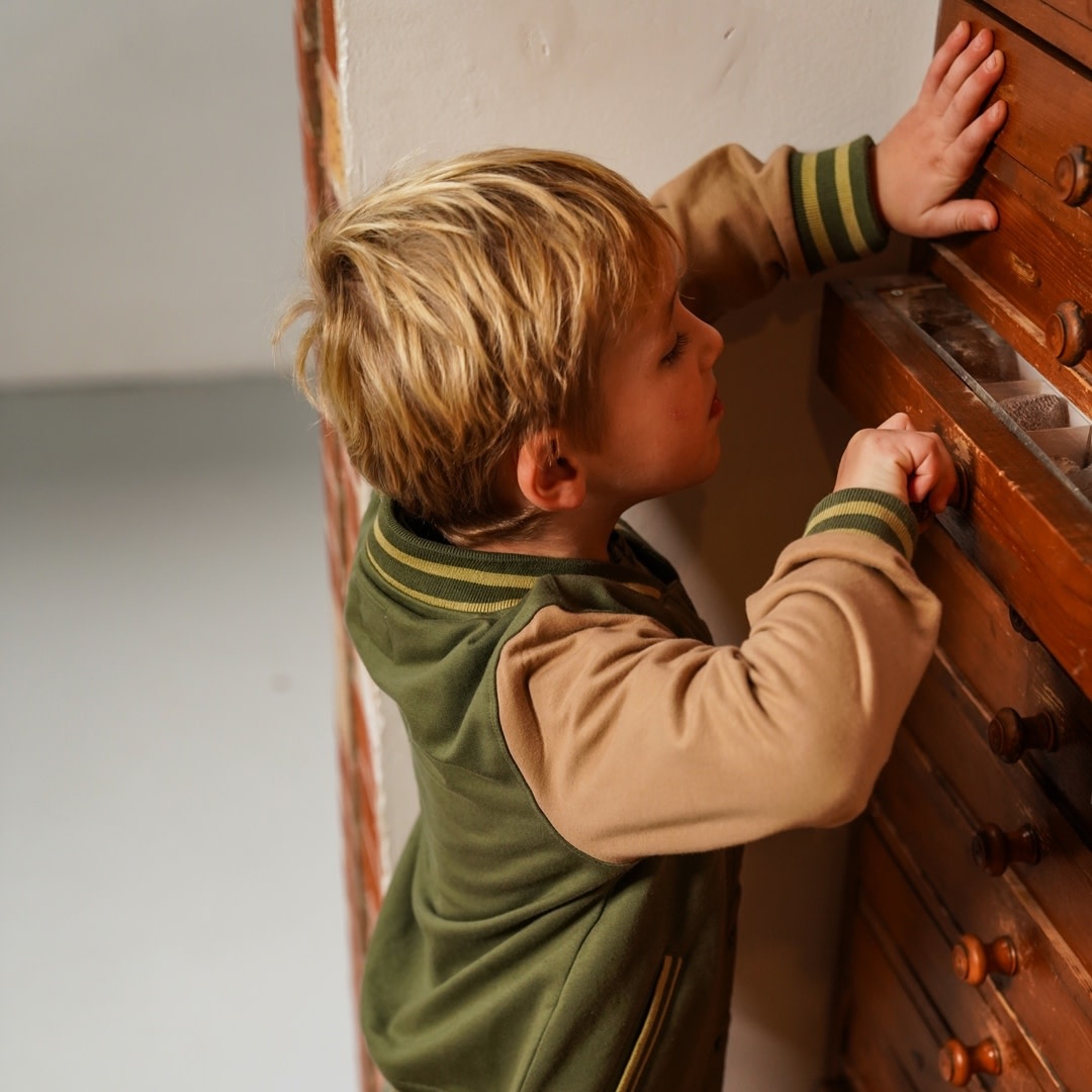 Koko Noko Cardigan baseball Army green