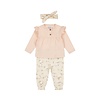 2 pce babysuit + headband Light pink