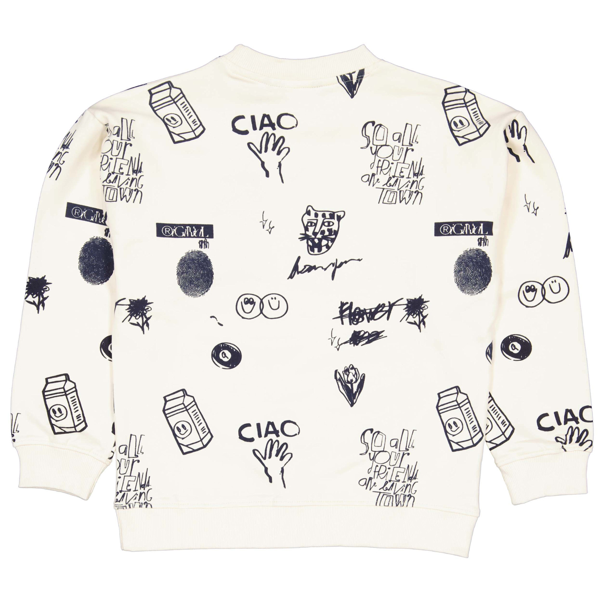 Quapi SWEATER QW251HAGAR AOP White Sketch