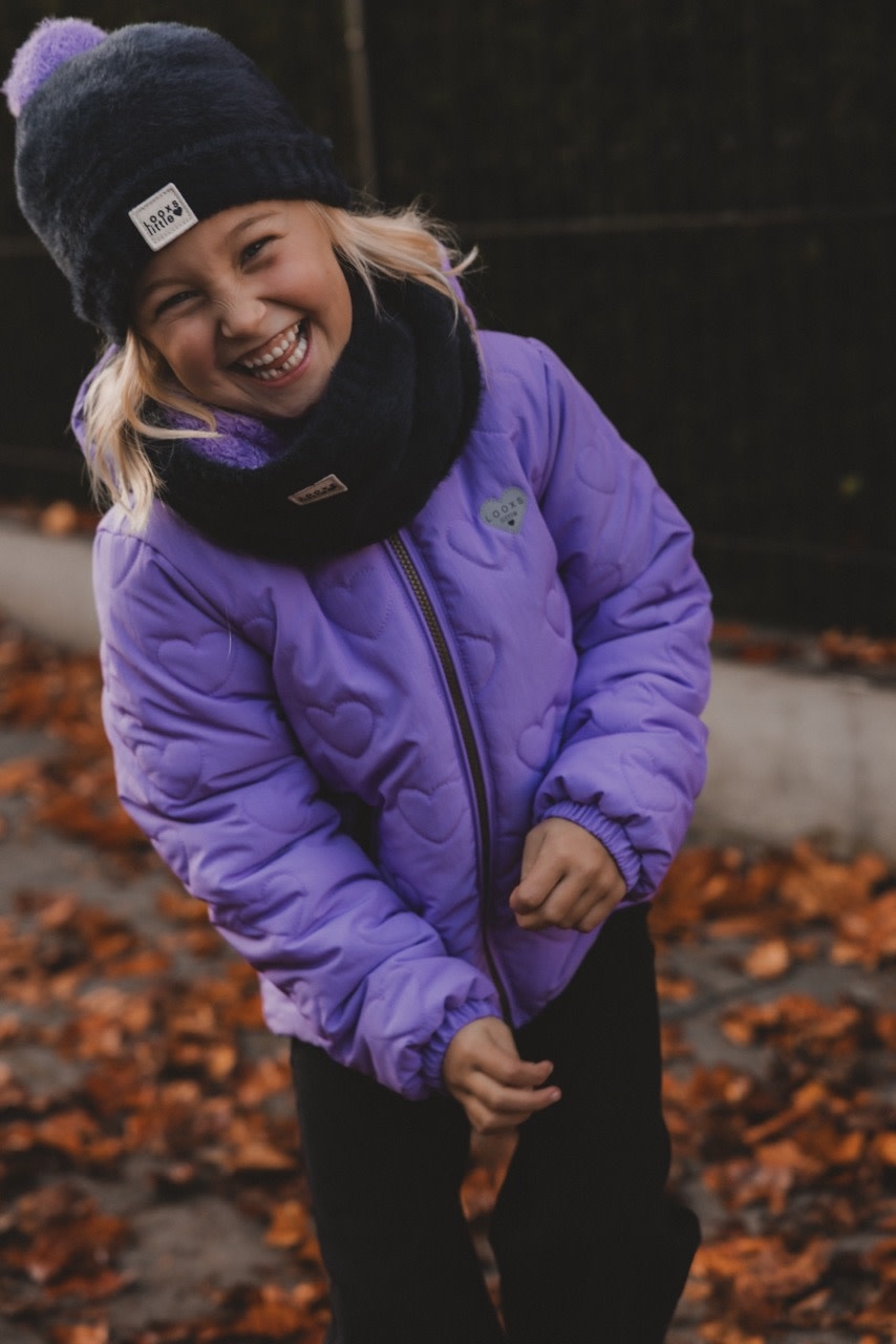 Looxs Little quilted hearts outerwear jack BRIGHT LILAC