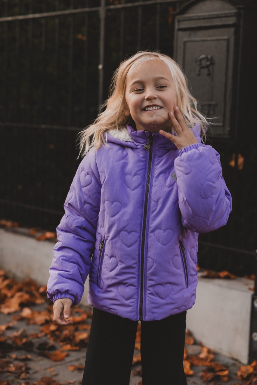 Looxs Little quilted hearts outerwear jack BRIGHT LILAC