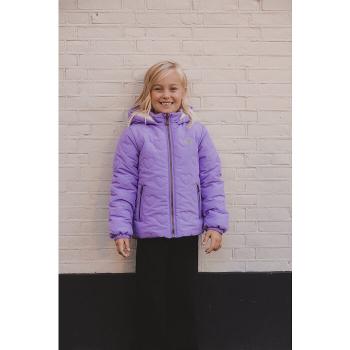Looxs Little quilted hearts outerwear jack BRIGHT LILAC