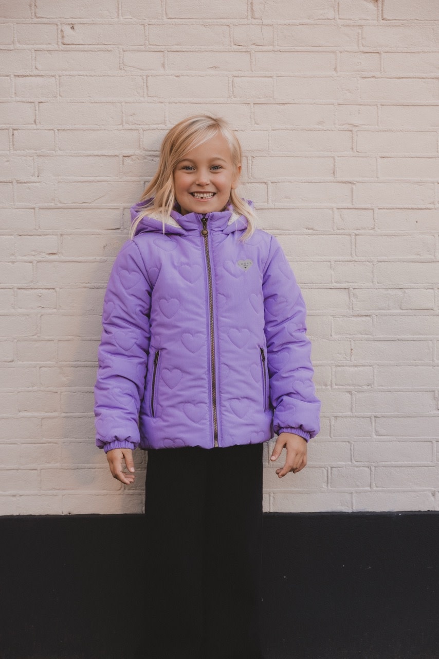 Looxs Little quilted hearts outerwear jack BRIGHT LILAC