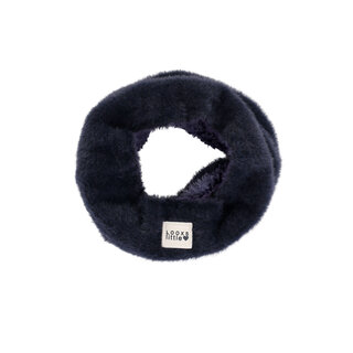 Looxs Litty hariy knit coll scarf navy
