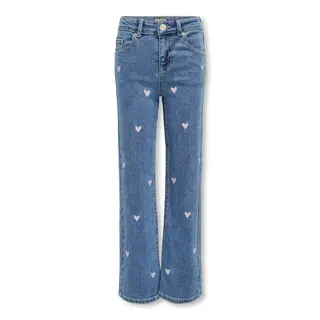 Kids Only KMGJUICY WIDE LEG HEART EMB JEANS NOOS