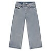 girls denim wide leg silver coated