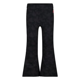 Jubel Flared broek AOP Antraciet - Queen Of Hearts