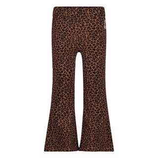 Jubel Flared broek AOP Bruin - Queen Of Hearts