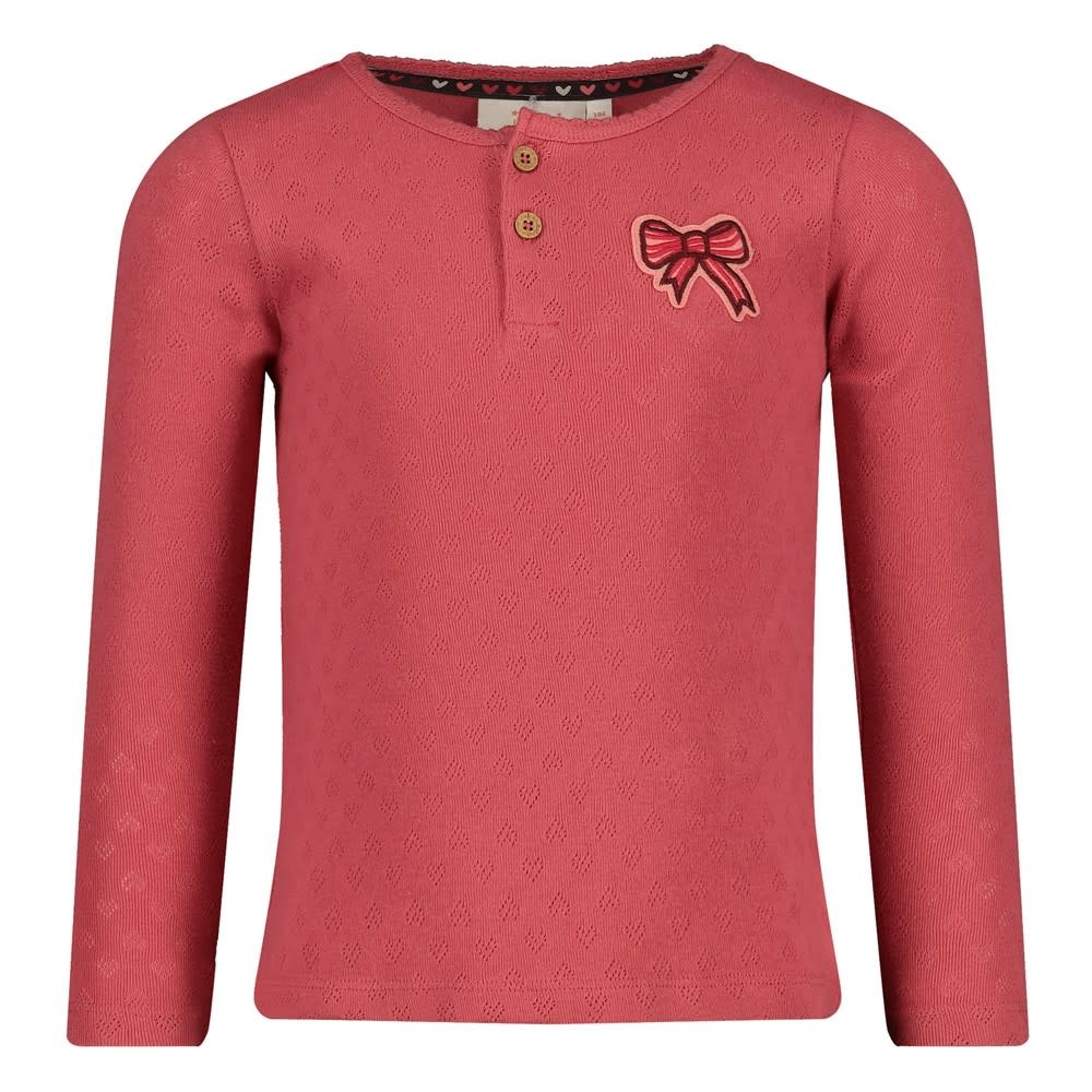 Jubel Longsleeve ajour rib Roze - Queen Of Hearts