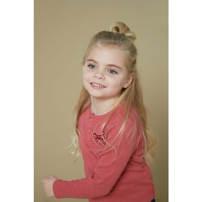 Jubel Longsleeve ajour rib Roze - Queen Of Hearts