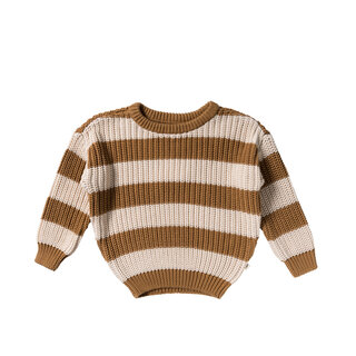 Your Wishes Stripe Knit | Chunky Sweater Smoke Grey