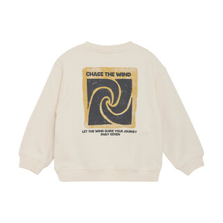 Daily7 Oversized Sweater Backprint Sandshell