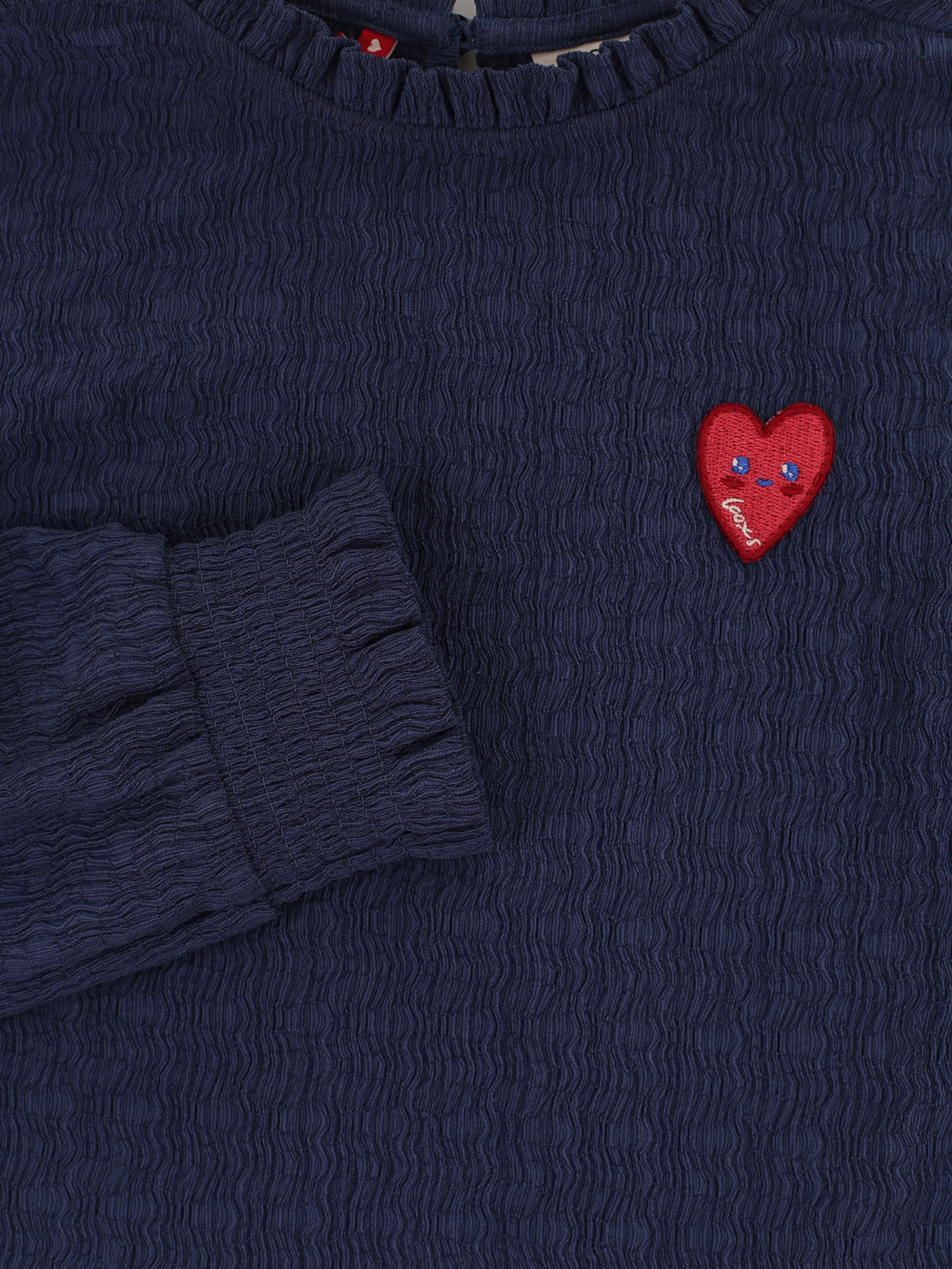 Looxs Little crinckle top with ruffles Dark blue