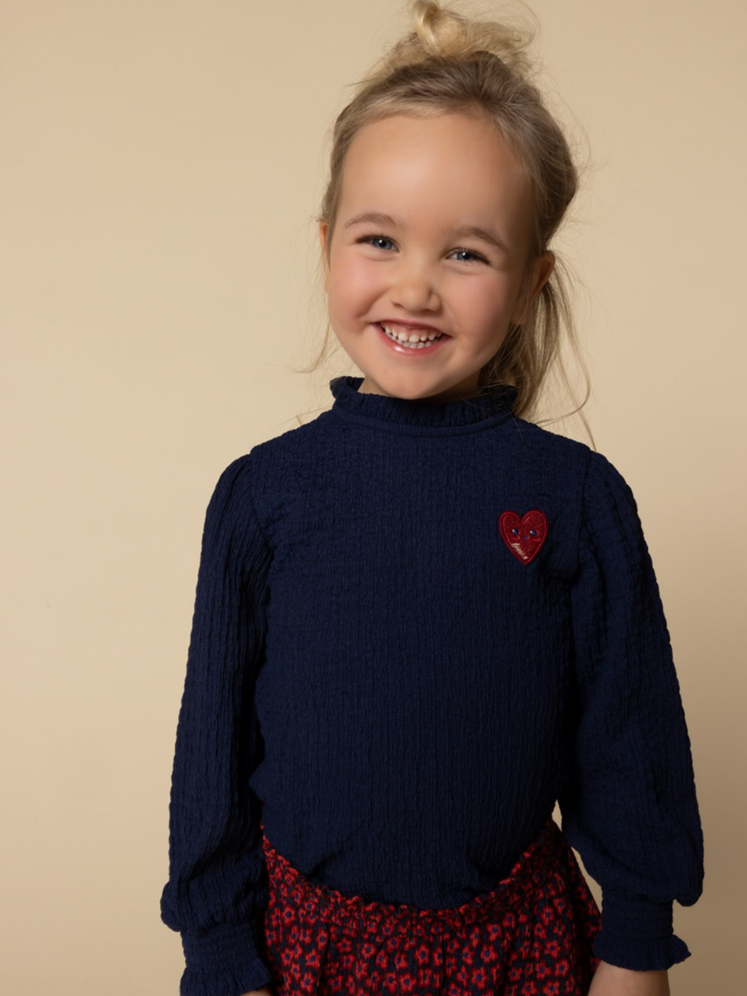 Looxs Little crinckle top with ruffles Dark blue