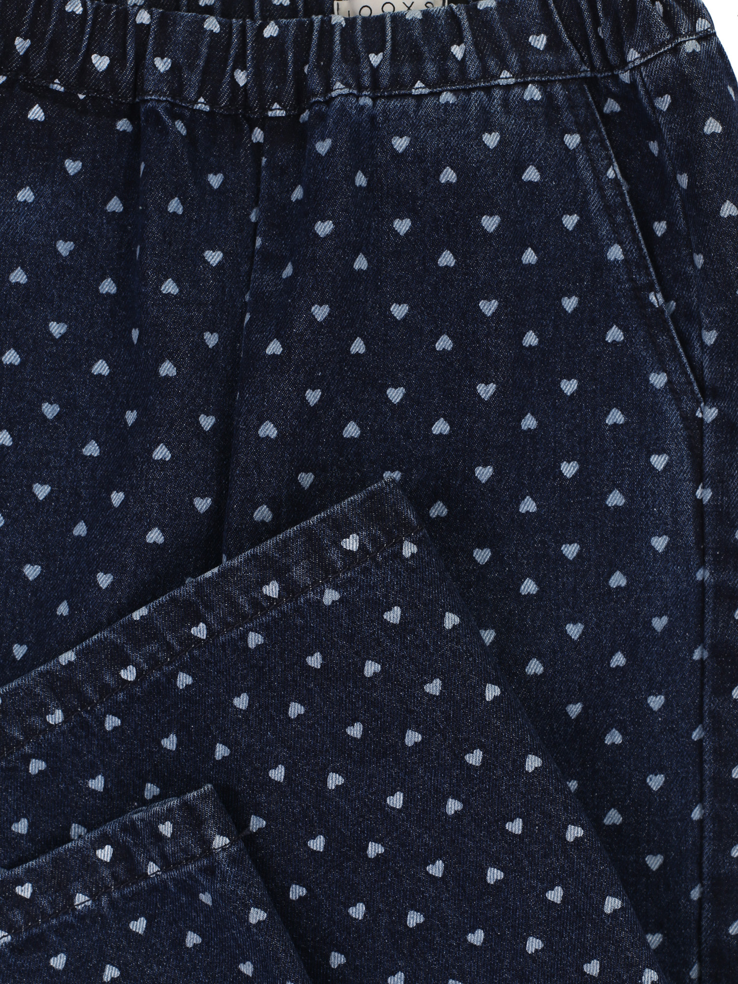 Looxs Little heart denim wide leg pants Denim Hearts