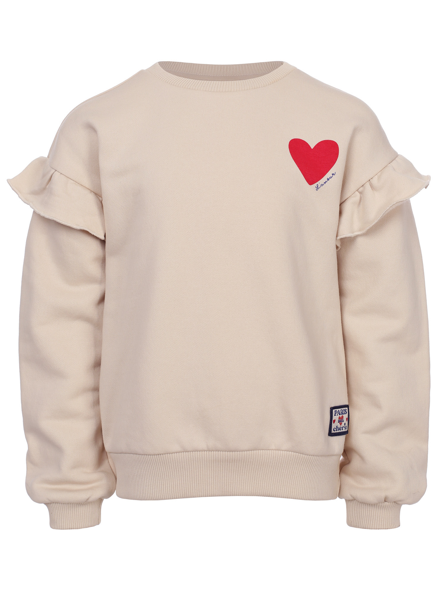 Looxs Little sweater with ruffles soft sand