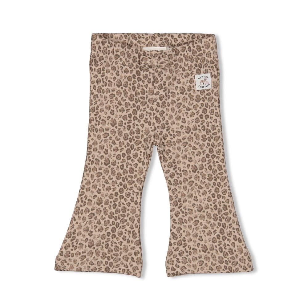 Feetje Flare broek AOP Taupe melange - Better Together