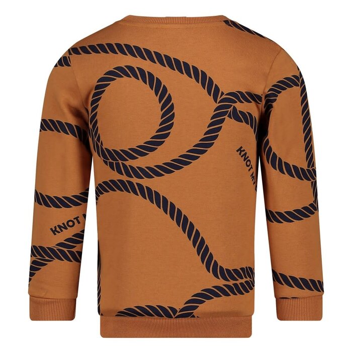 Sturdy Sweater AOP Hazelnoot - Waves and Whales