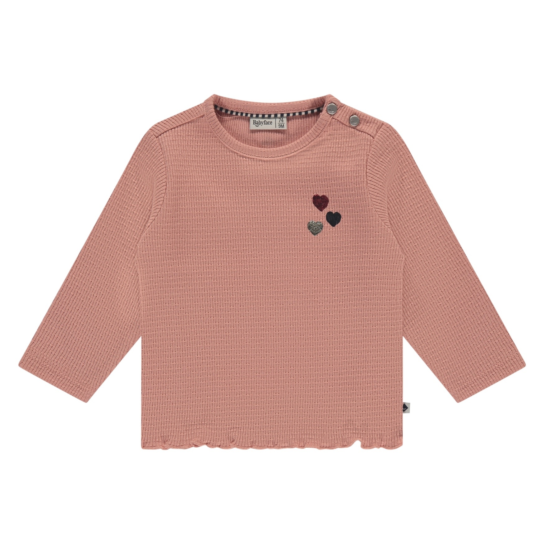 Babyface baby girls t-shirt longsleeve Salmon