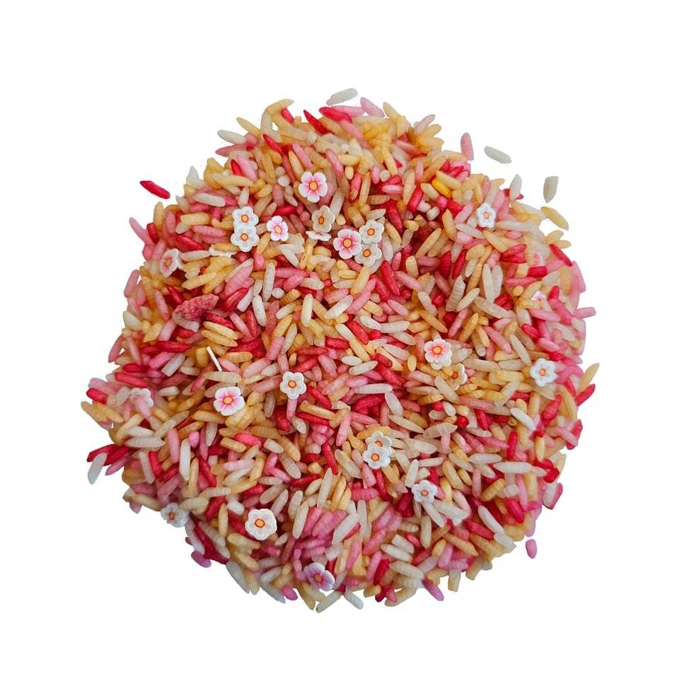 Grennn Grennn speelrijst pink flower mix 300 gram