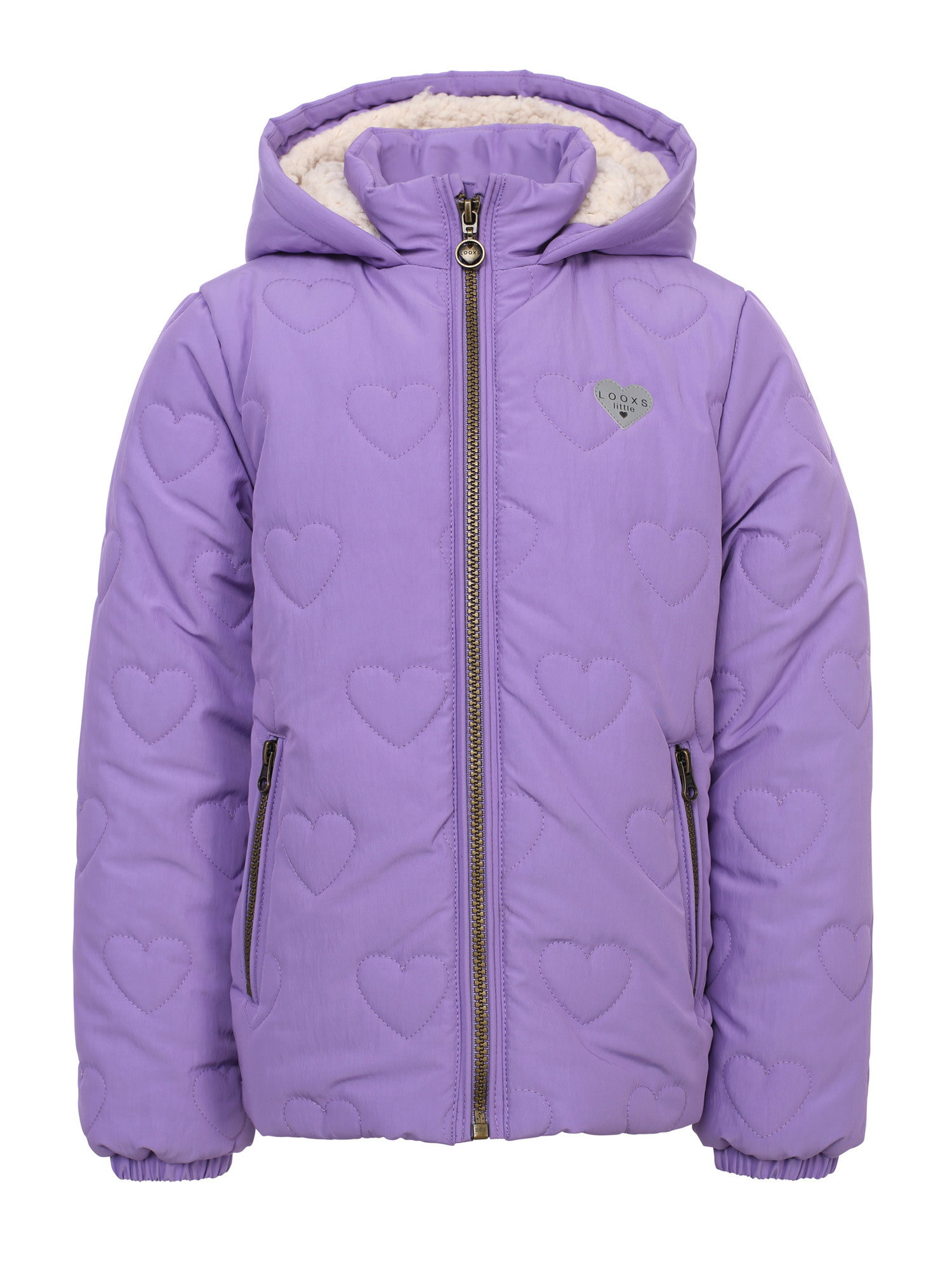 Looxs Little quilted hearts outerwear jack BRIGHT LILAC