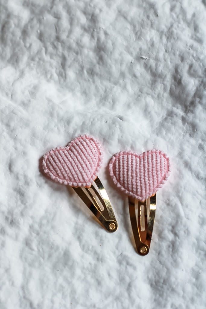 Little Yune Haarspeldjes - Cuddle Hearts | Roze - 2 speldjes