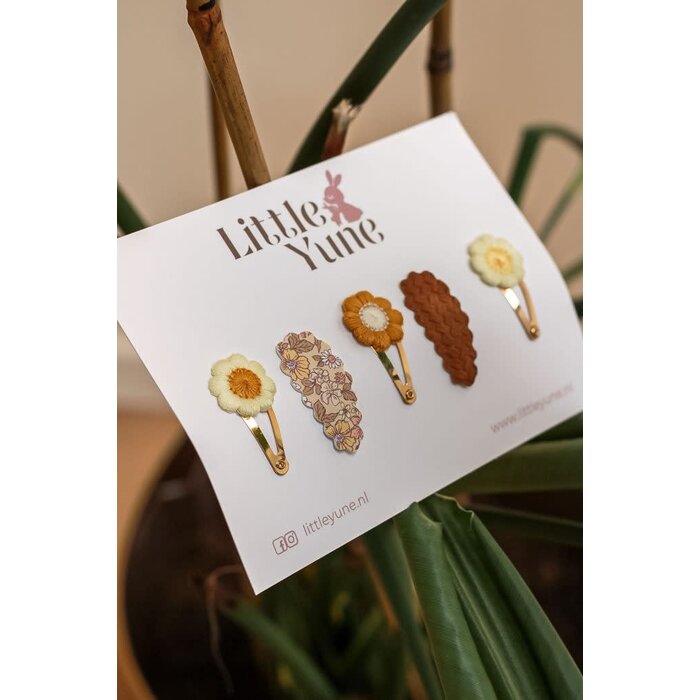 Little Yune Haarspeldjes | Set - Mini Daisy 4 cm