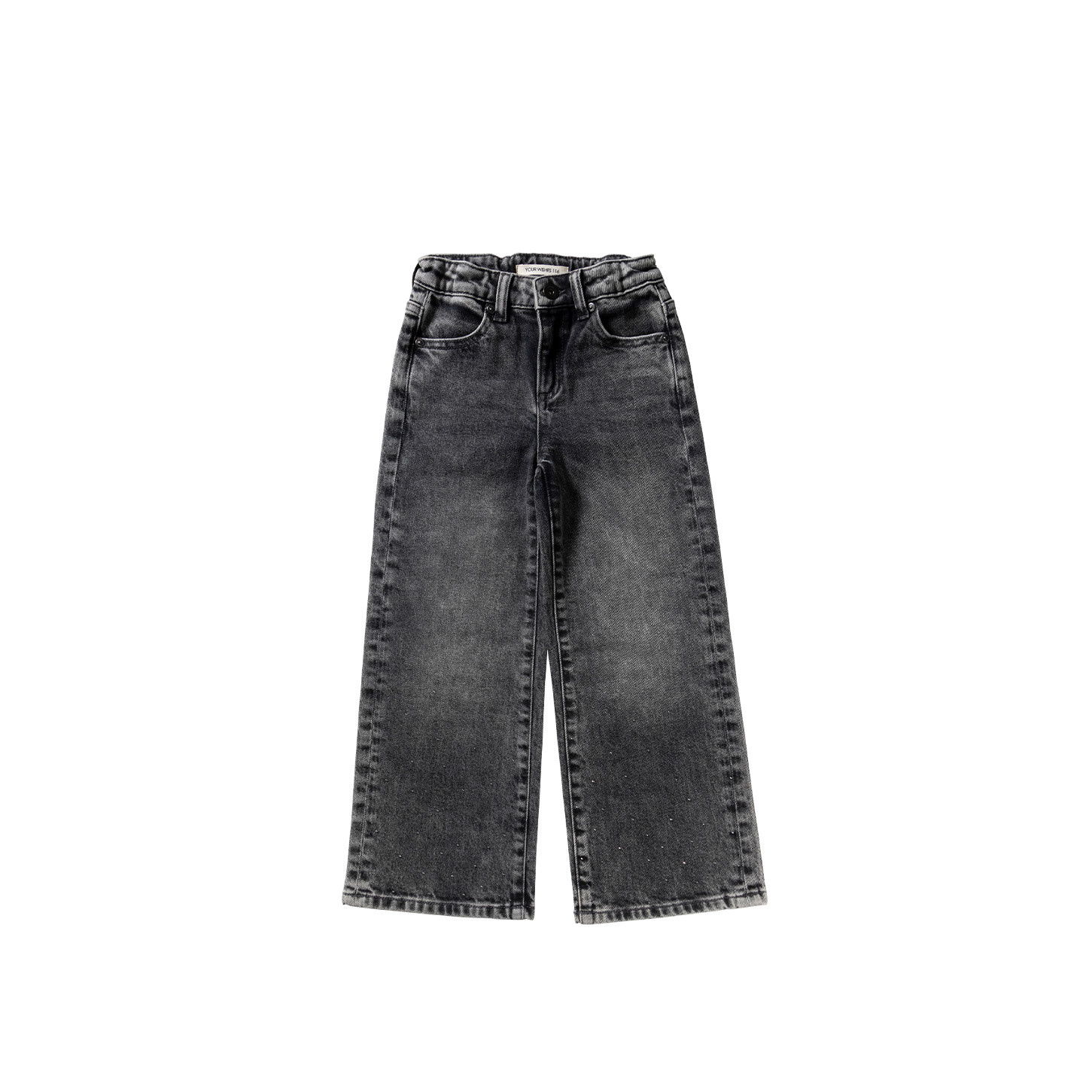 Your Wishes Stretch Denim | Wide Leg Glitter Jeans Acid Grey
