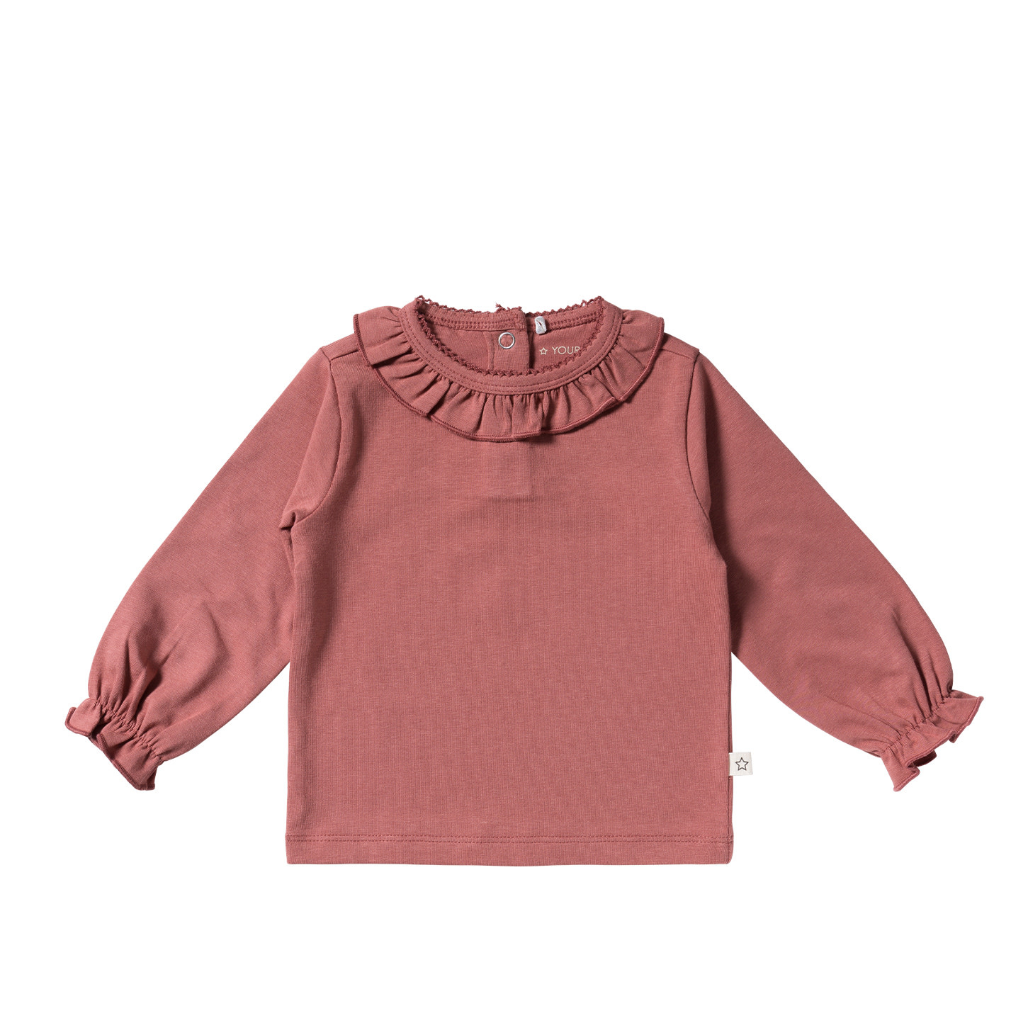 Your Wishes Solid | Ruffle Longsleeve Withered Rose