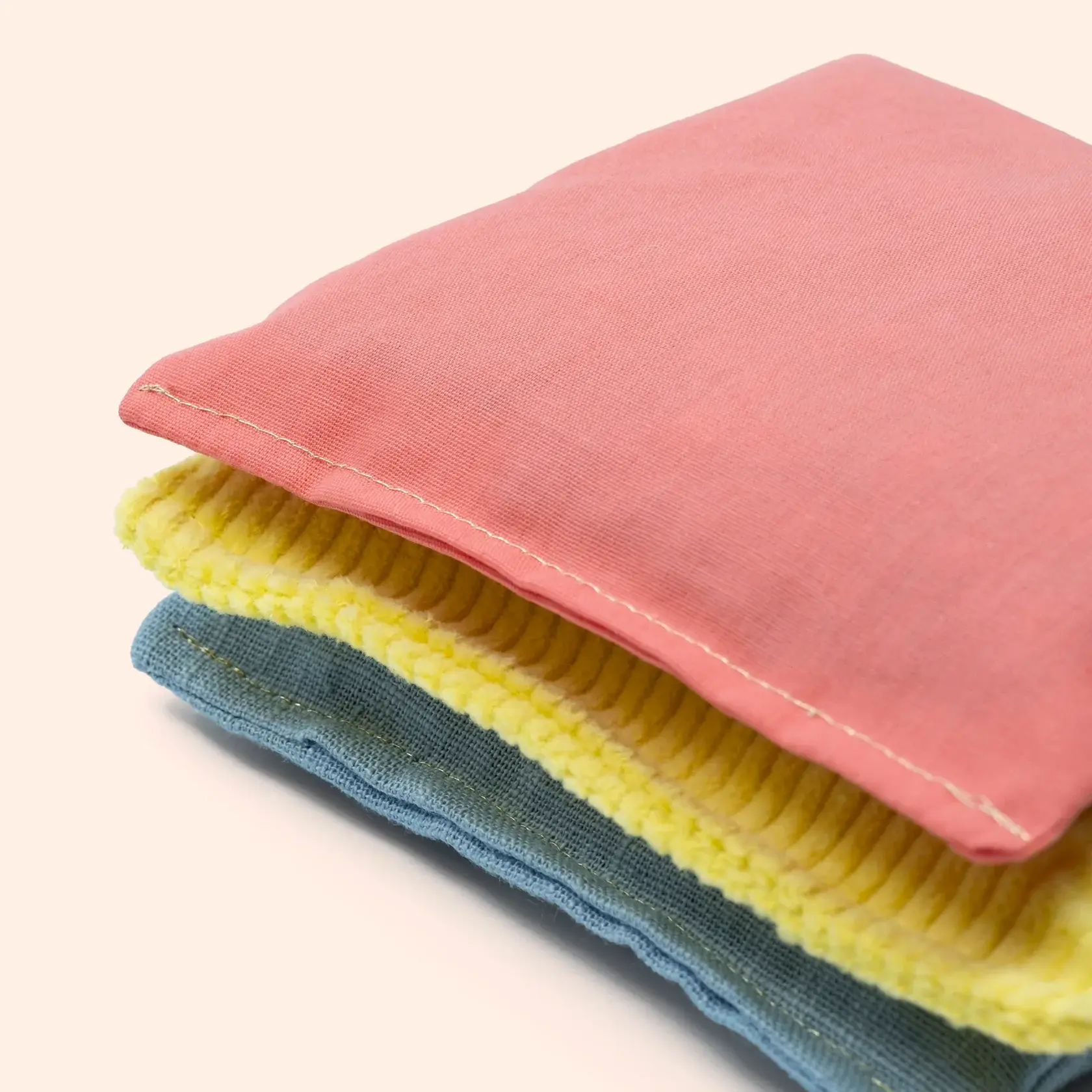 Little Botanic label Sensorische pittenzakjes mini - Pastel - 3 stuks