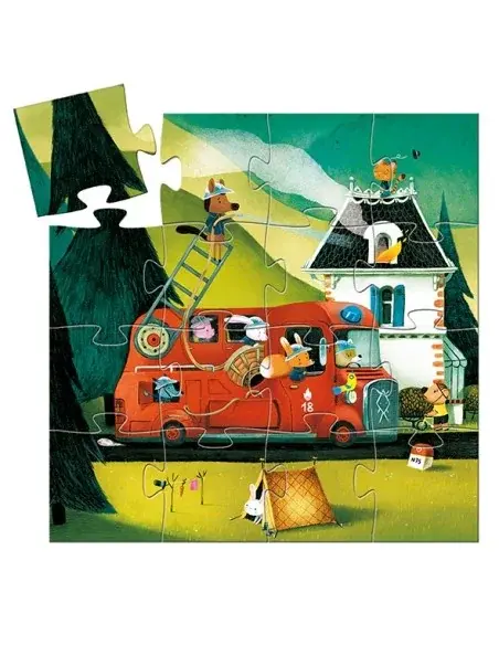 Djeco The fire truck - 16pcs