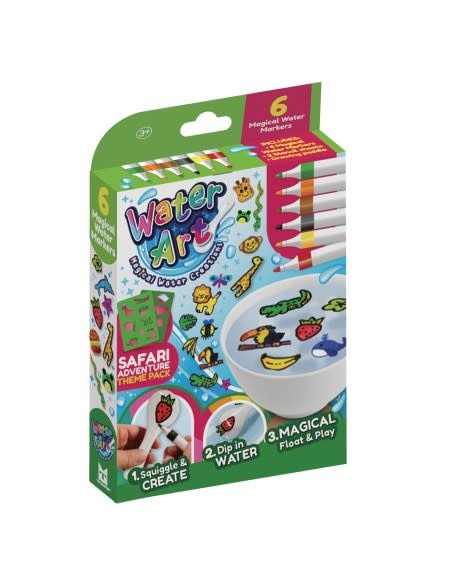 Water Art Water Art 6 Pack met sjablonen - Safari