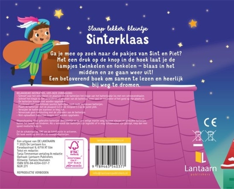 Lantaarn publishers Slaap lekker, kleintje - Sinterklaas (met lampjes)