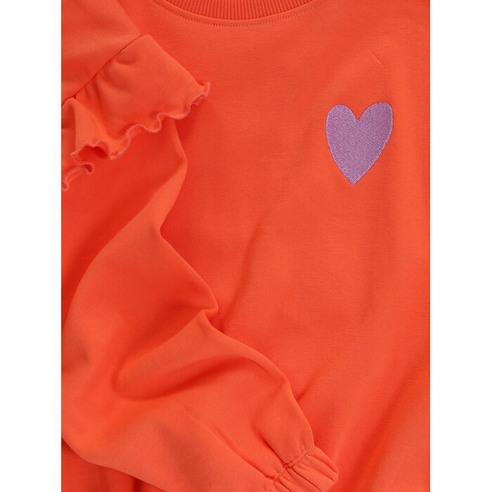 Looxs Little ruffle sweater Coral