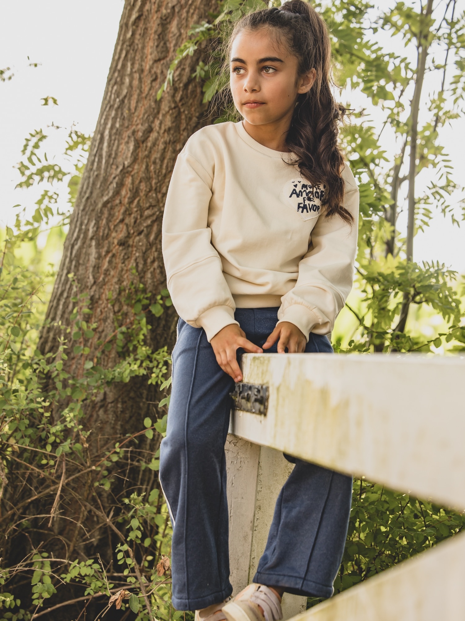 Looxs Little lurex sweat pants Dark blue