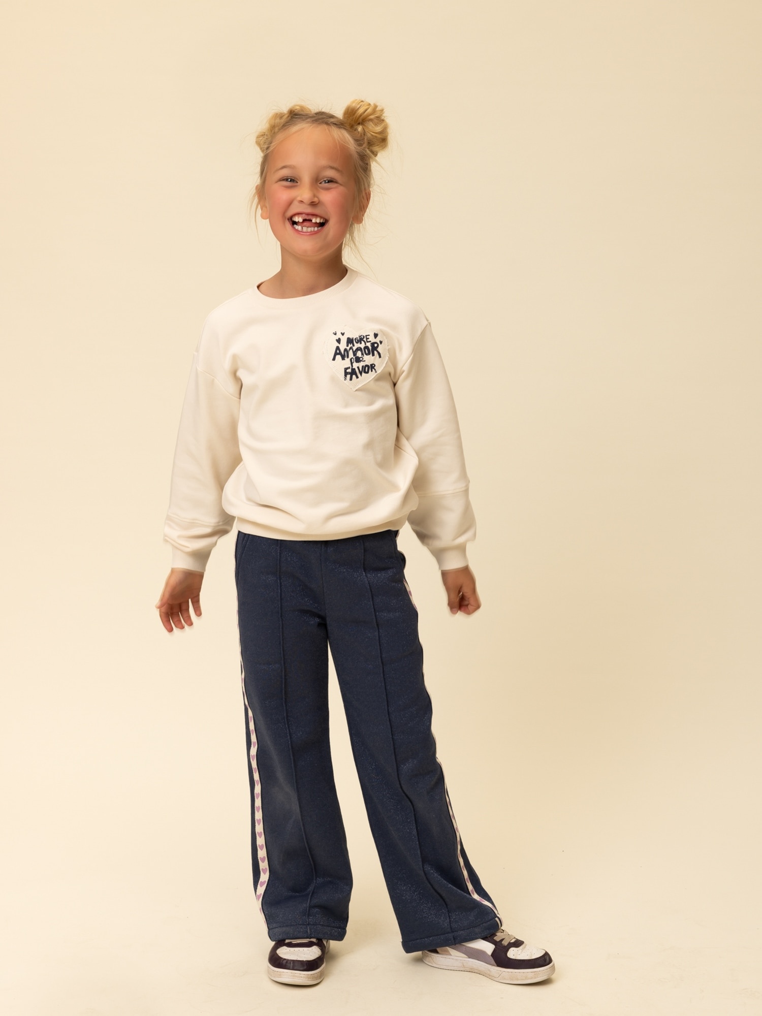 Looxs Little lurex sweat pants Dark blue