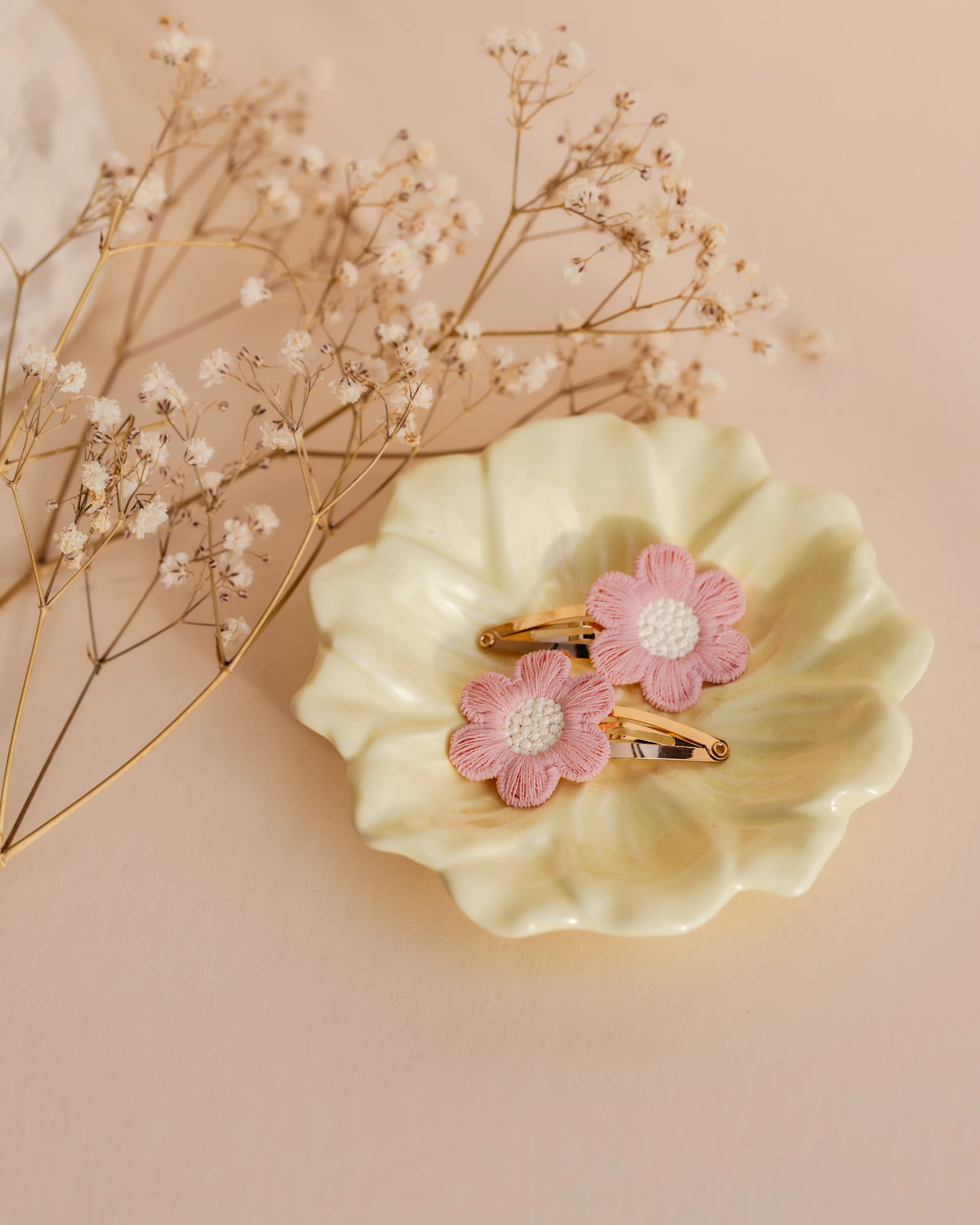 Little Yune Haarspeldjes | Duo - Ninte Roze - 2 speldjes, 5 cm