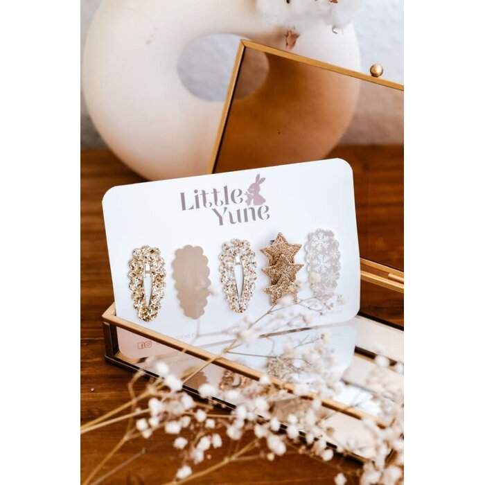 Little Yune Kerstcollectie | Haarspeldjes - Sparkling Snow & Stars - 3 CM