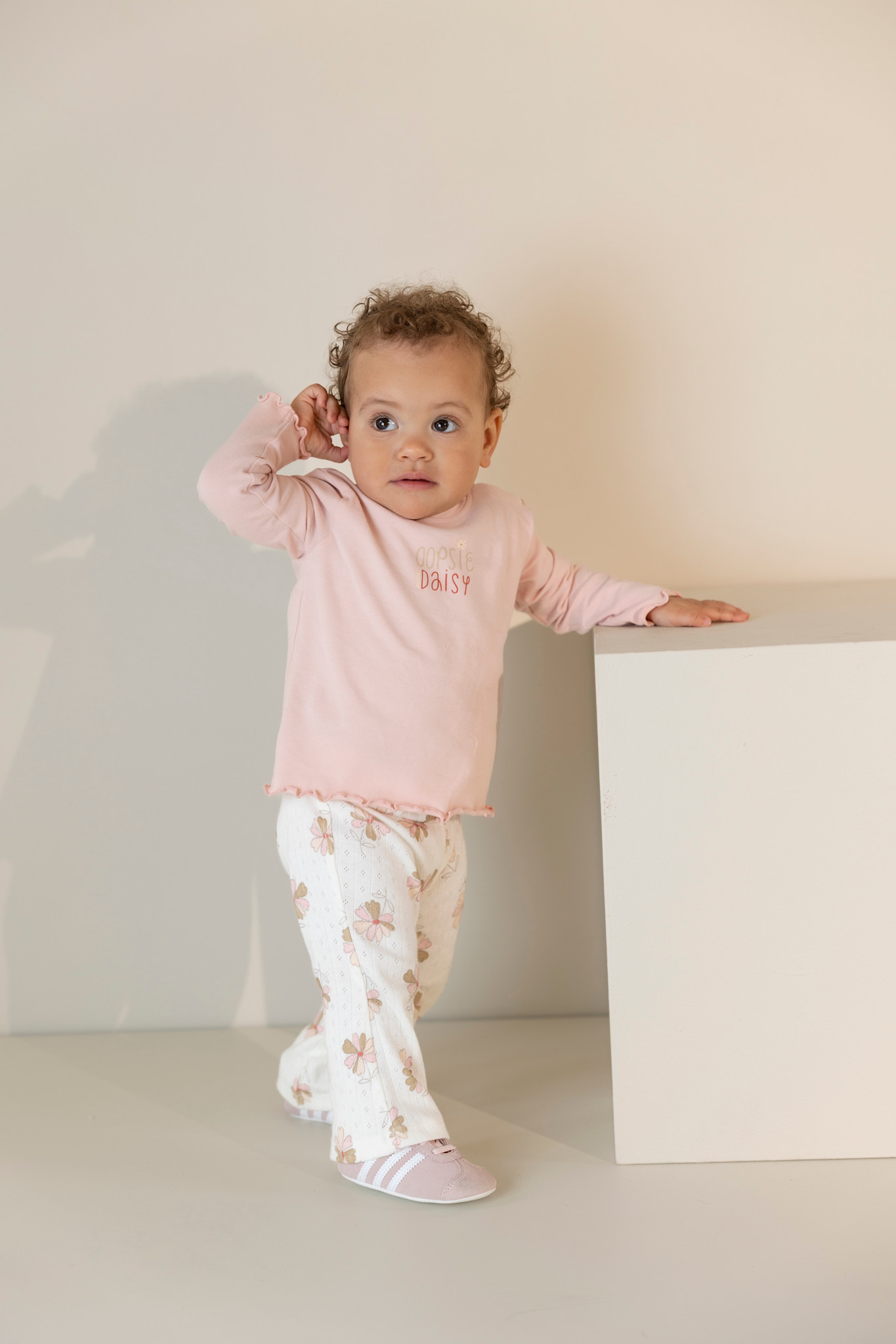 Noppies Legging flared long AOP Egret