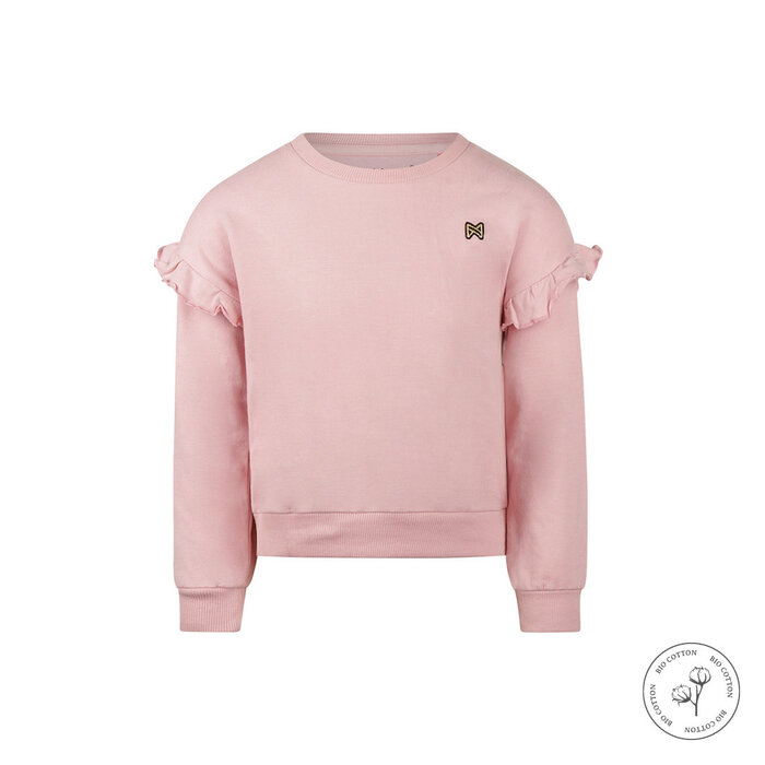 Koko Noko Sweater with crewneck dropped shoulder Dusty pink WN1912