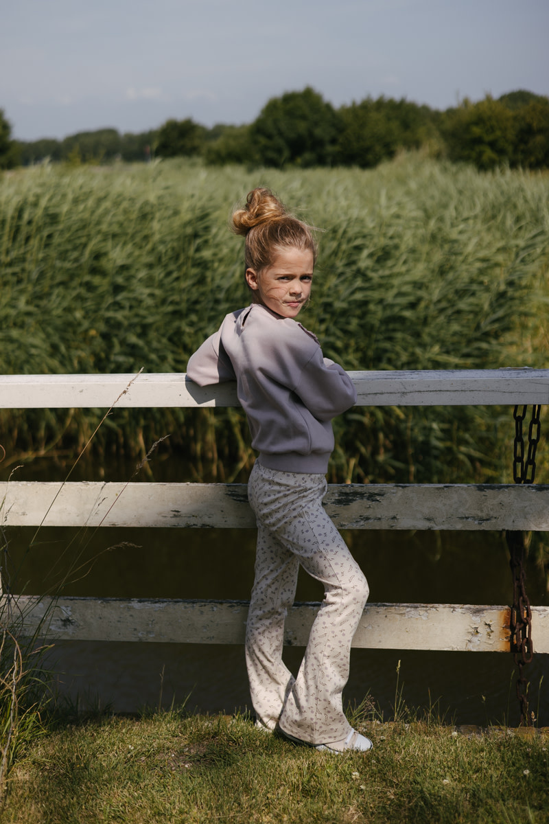 Levv Pants LS261BRENDA AOP Purple Flower