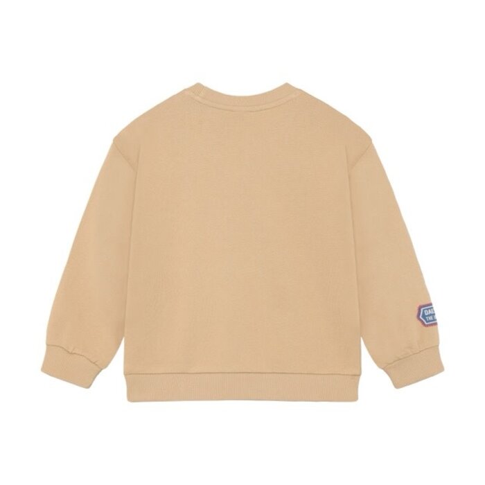 Daily7 Oversized Sweater Badges Latte Sand