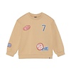 Oversized Sweater Badges Latte Sand
