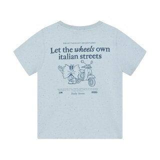Daily7 T-shirt Nappy Backprint Celestial Blue