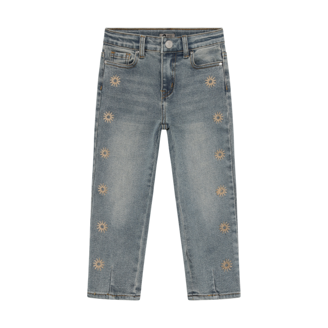 Daily7 Denim Mom Fit Embroidery Used Medium Denim