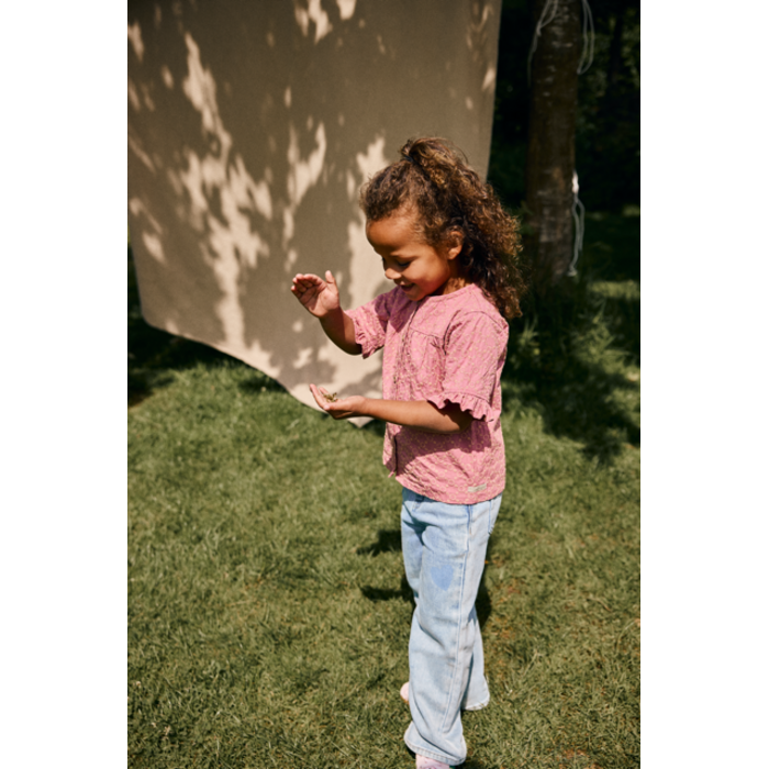 Daily7 Denim Wide Fit Heart Light Blue Denim