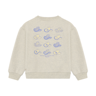 Daily7 Sweater Backprint Creme Grey Melange