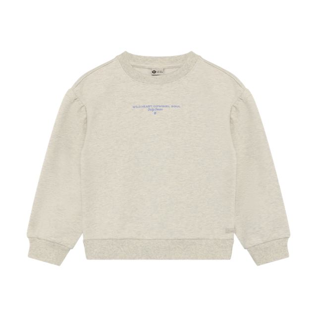 Daily7 Sweater Backprint Creme Grey Melange