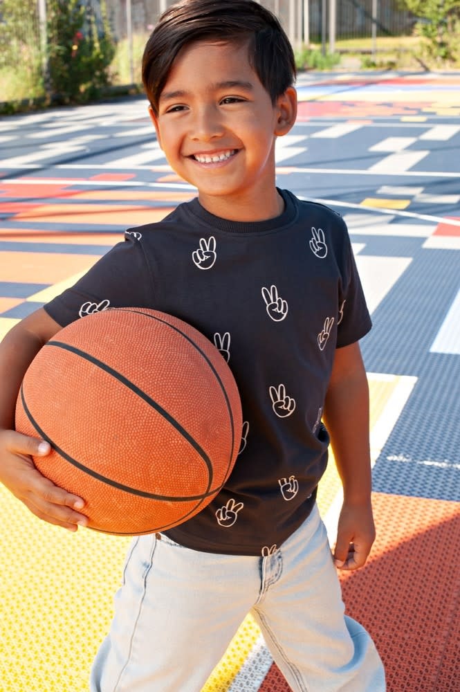 Sturdy T-shirt AOP Antraciet - Run the Day