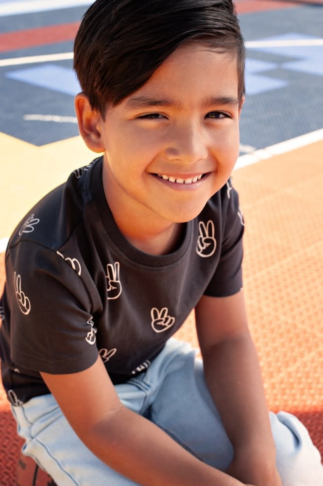 Sturdy T-shirt AOP Antraciet - Run the Day